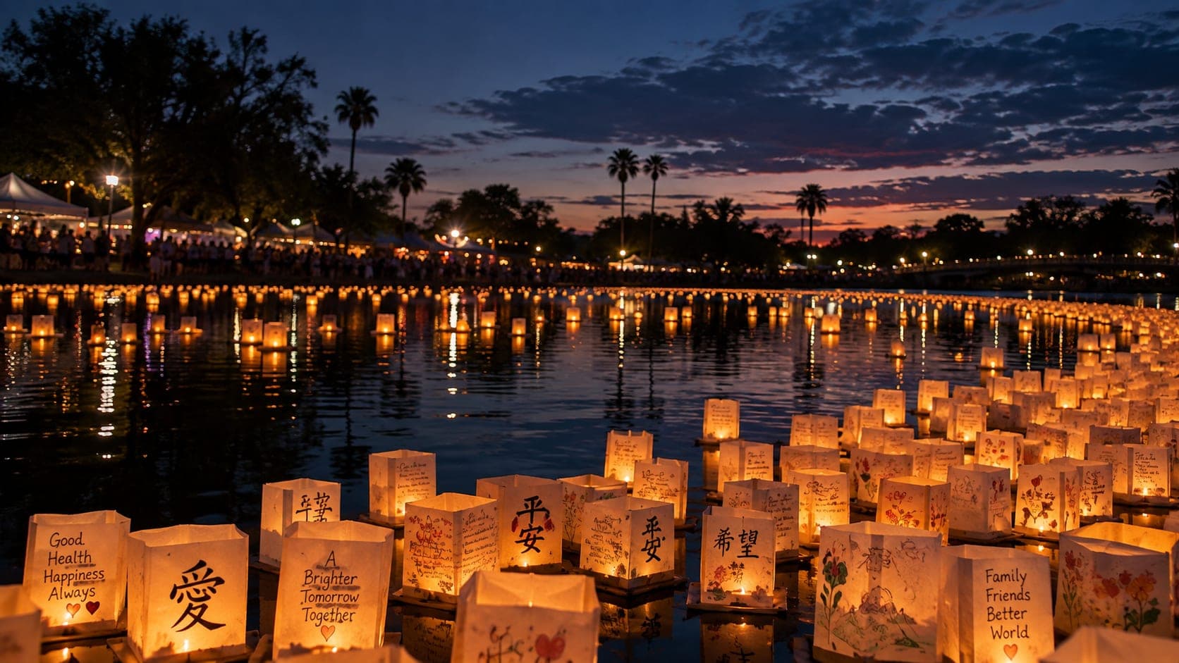 Water Lantern Festival @ Tempe,鳳凰城水燈節